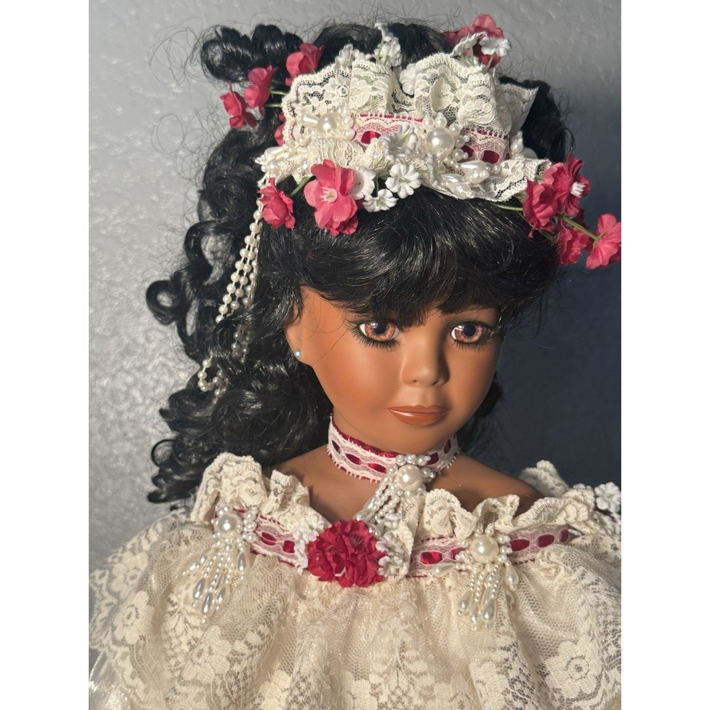 29" Rustie  Caylon  African American  Doll   GORGEOUS Red And White 601/1000 - Picture 7 of 16